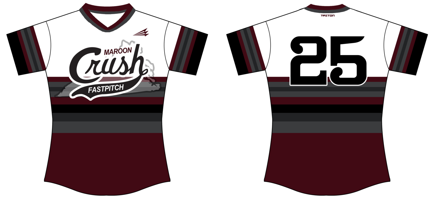 Maroon Crush Custom HexaFlex Fastpitch Jersey #J4b