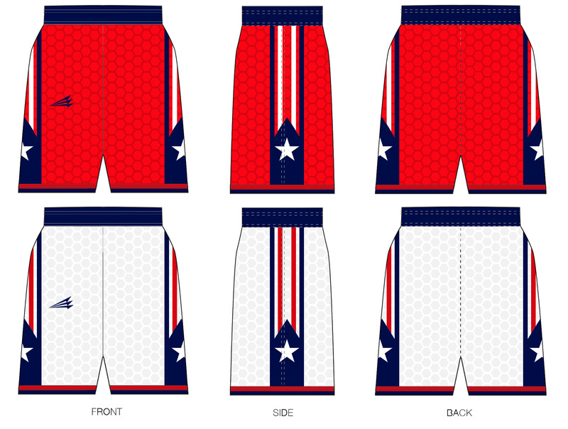 Warriors (Lents) Custom Reversible HexaFlex Basketball Shorts #BS2 &amp; BS2B