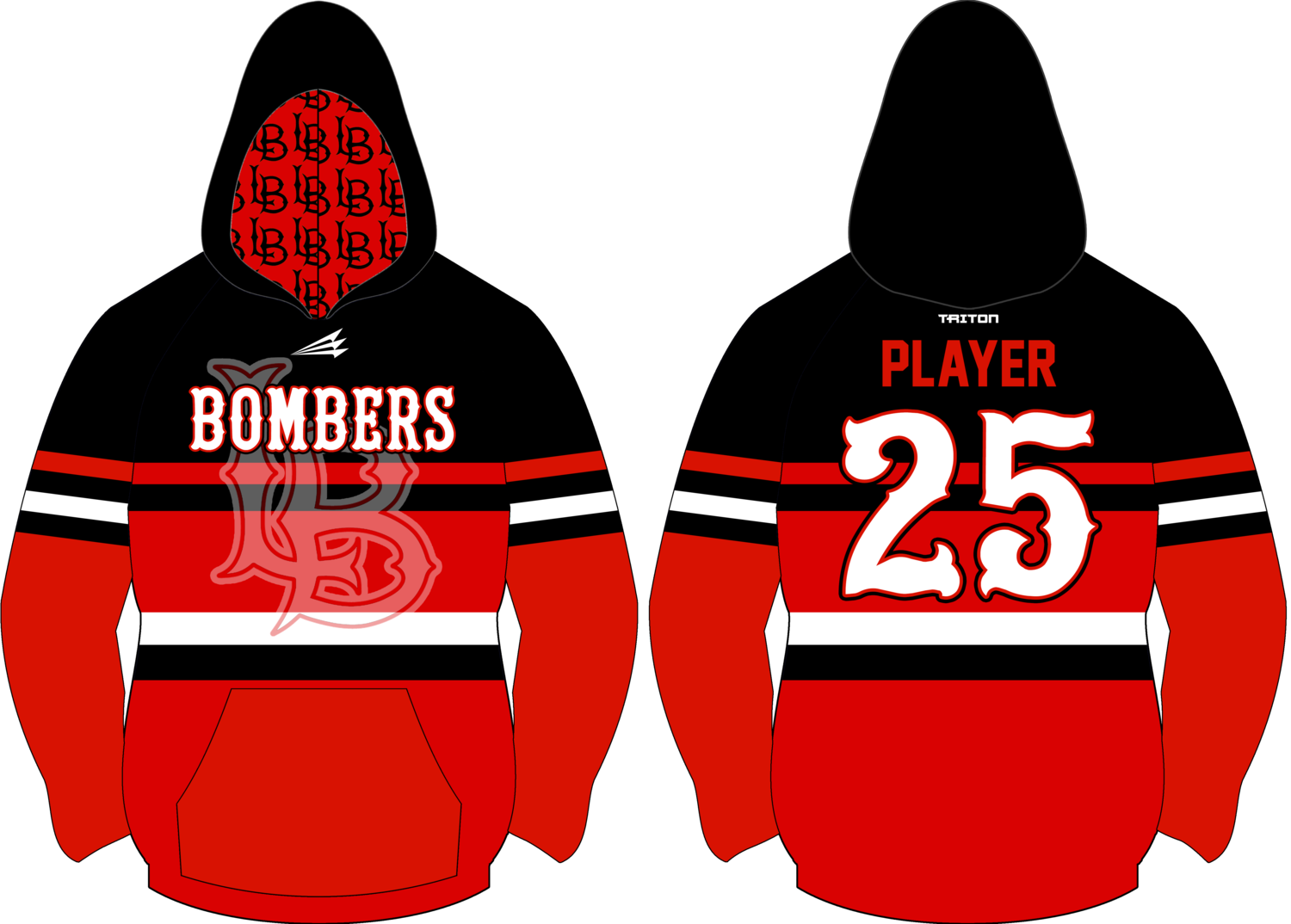 Lubbock Bombers Custom Vulcan Hoodie #VH3C