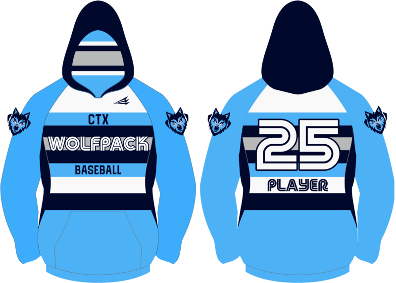 CTX Wolfpack Baseball Custom Vulcan Hoodie #VH1B