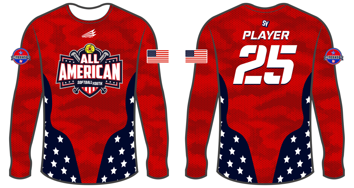Softball Youth All-Americans Texas 2019 Longsleeve HyperTee LHT2