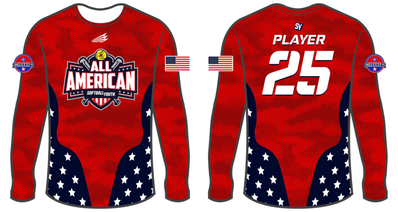 Softball Youth All-Americans Texas 2019 Longsleeve HyperTee LHT2
