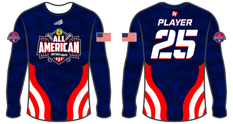 Softball Youth All-Americans Texas 2019 Longsleeve HyperTee LHT1