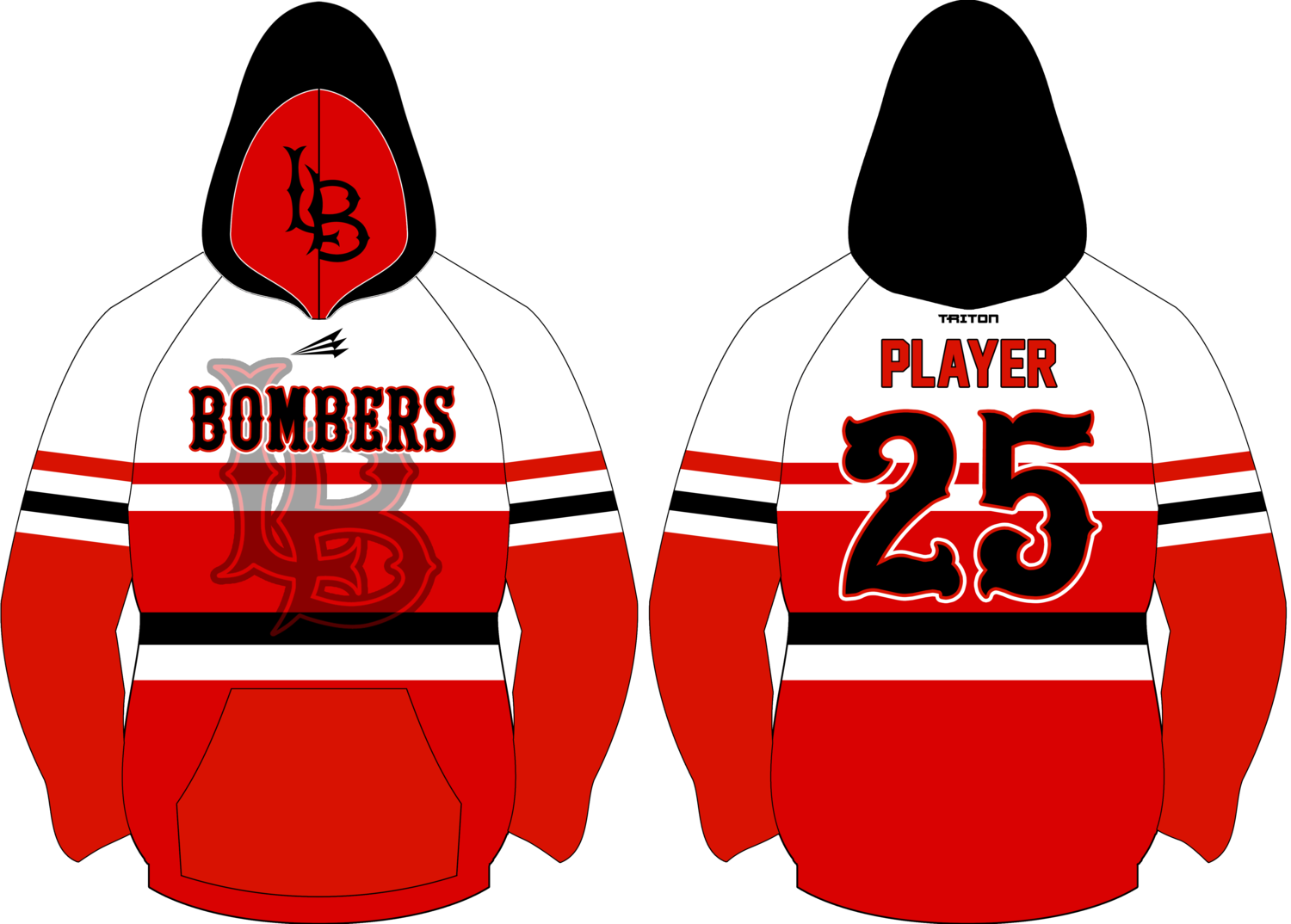 Lubbock Bombers Custom Vulcan Hoodie #VH3A