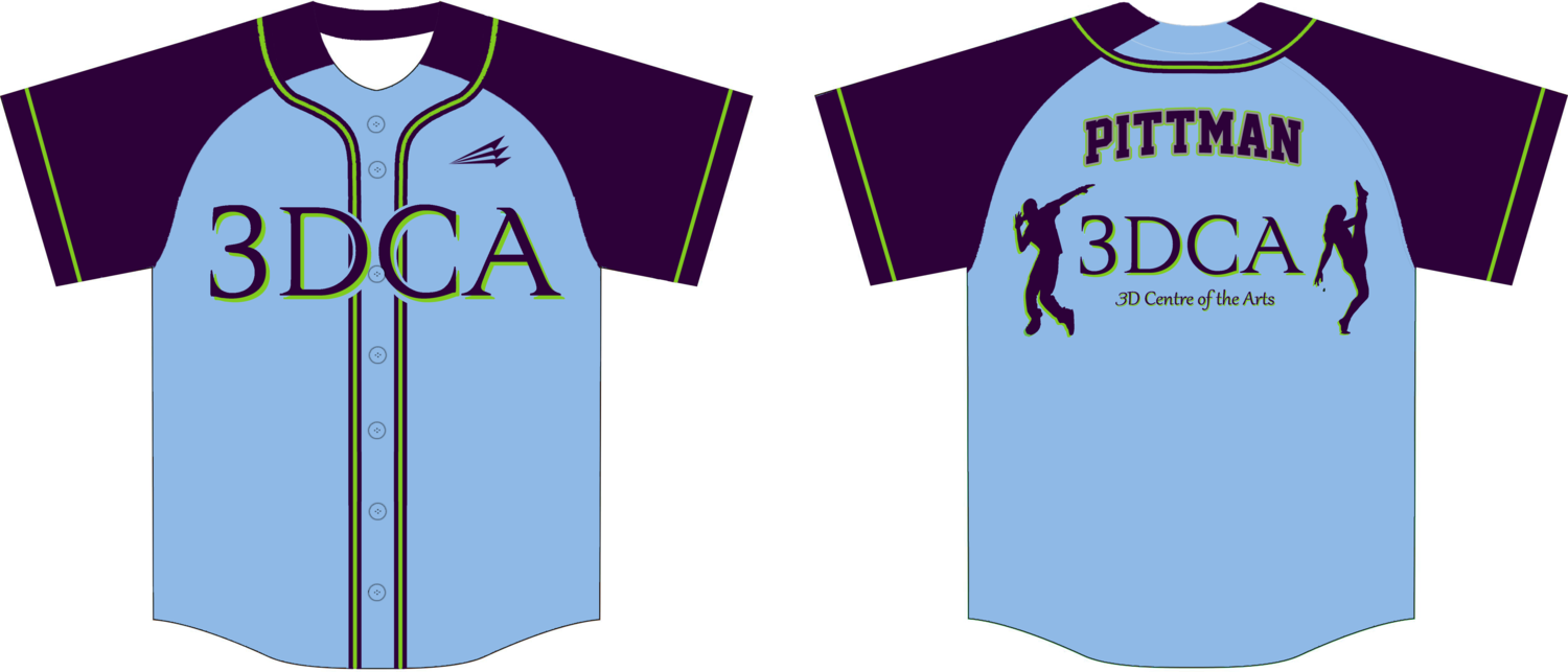 3D Centre of the Art Custom HexaFlex Baseball Jersey #J1B