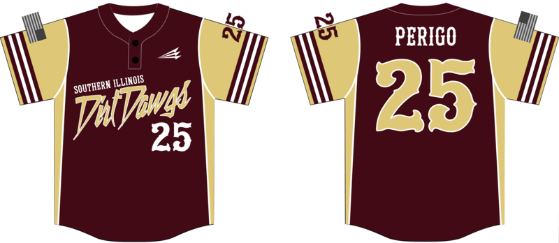 Southern Illinois Dirt Dawgs Custom HexaFlex Baseball Jersey #J4d