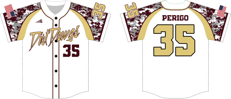 Southern Illinois Dirt Dawgs Custom HexaFlex Baseball Jersey #J8c
