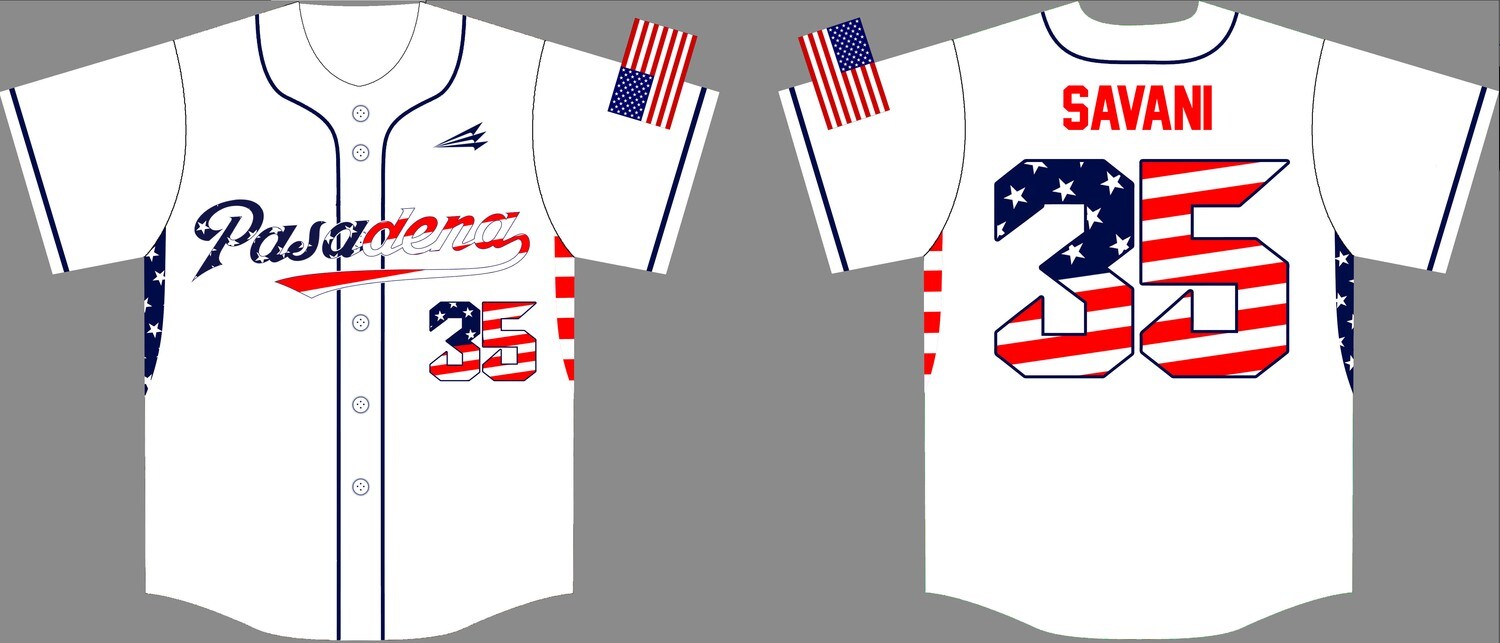 Pasadena Baseball Custom Jersey Design #1