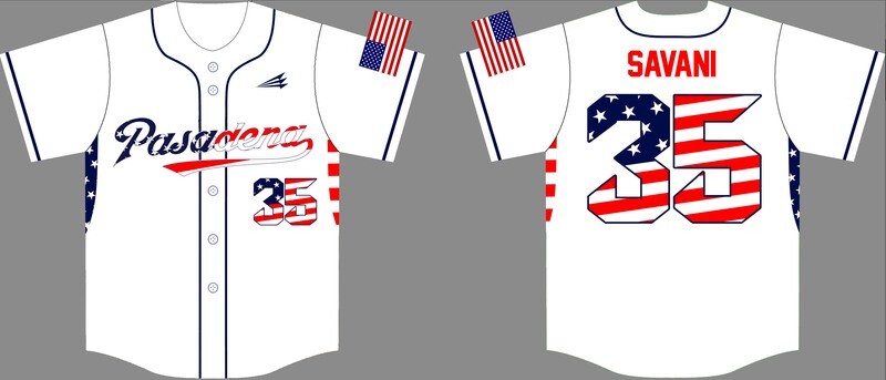 Pasadena Baseball Custom Jersey Design #1