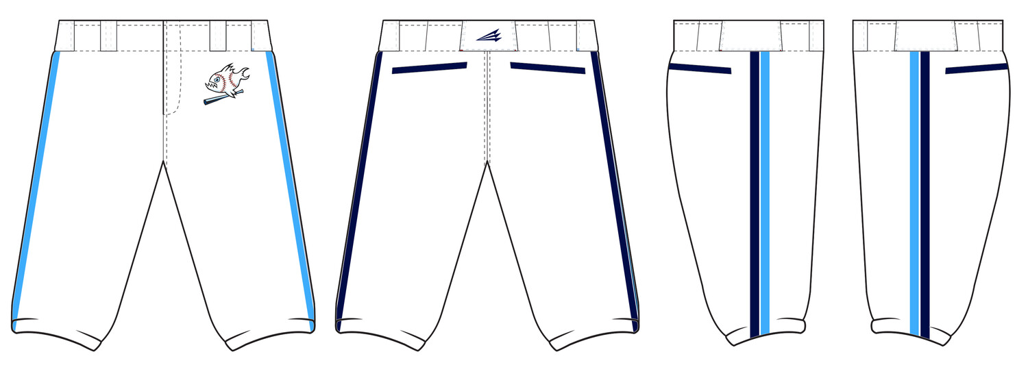 Piranhas Custom Stacheman Knicker Baseball Pants #BP18A