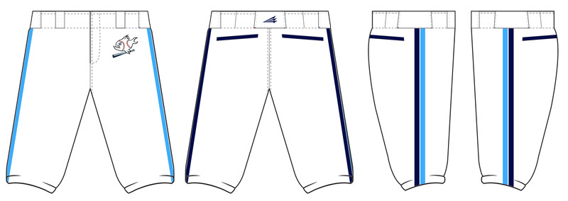 Piranhas Custom Stacheman Knicker Baseball Pants #BP18A