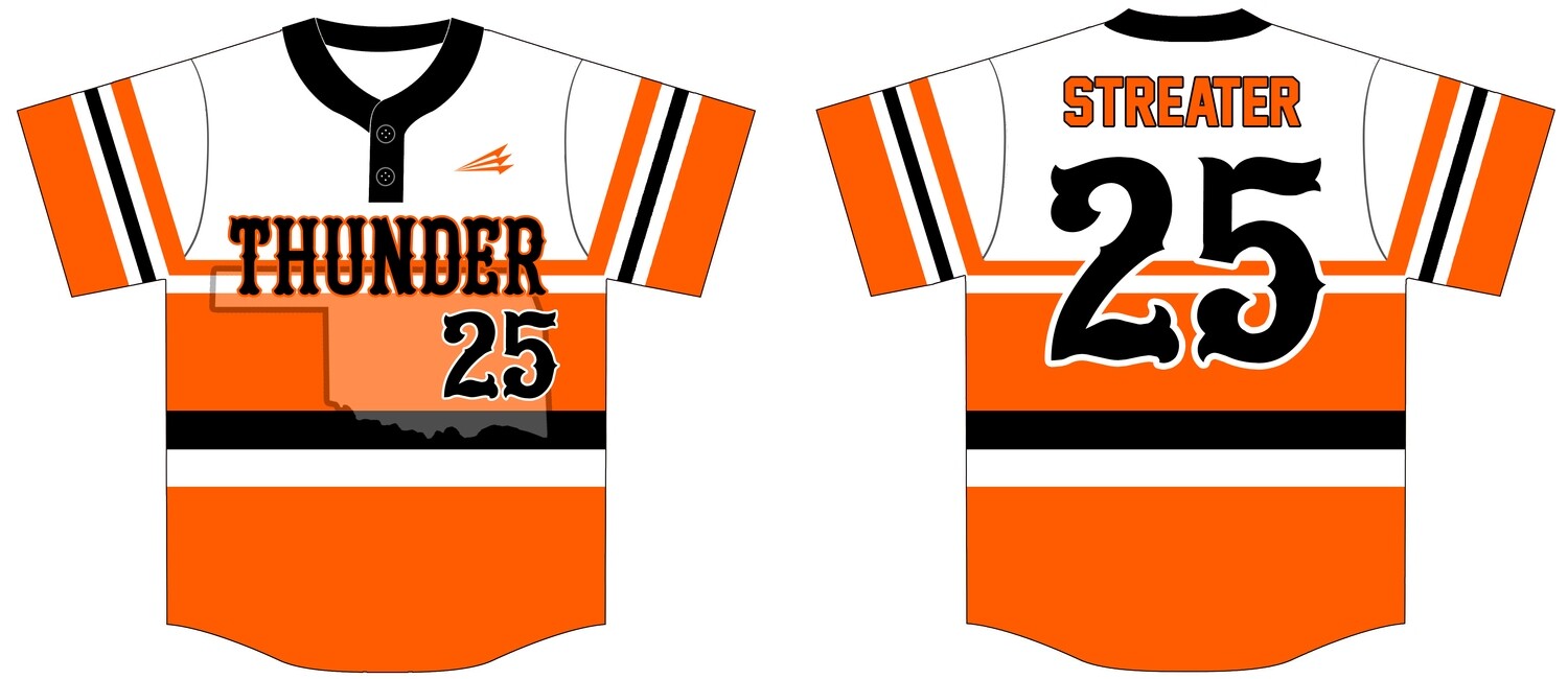 Oklahoma Thunder Custom Baseball Jersey #2A