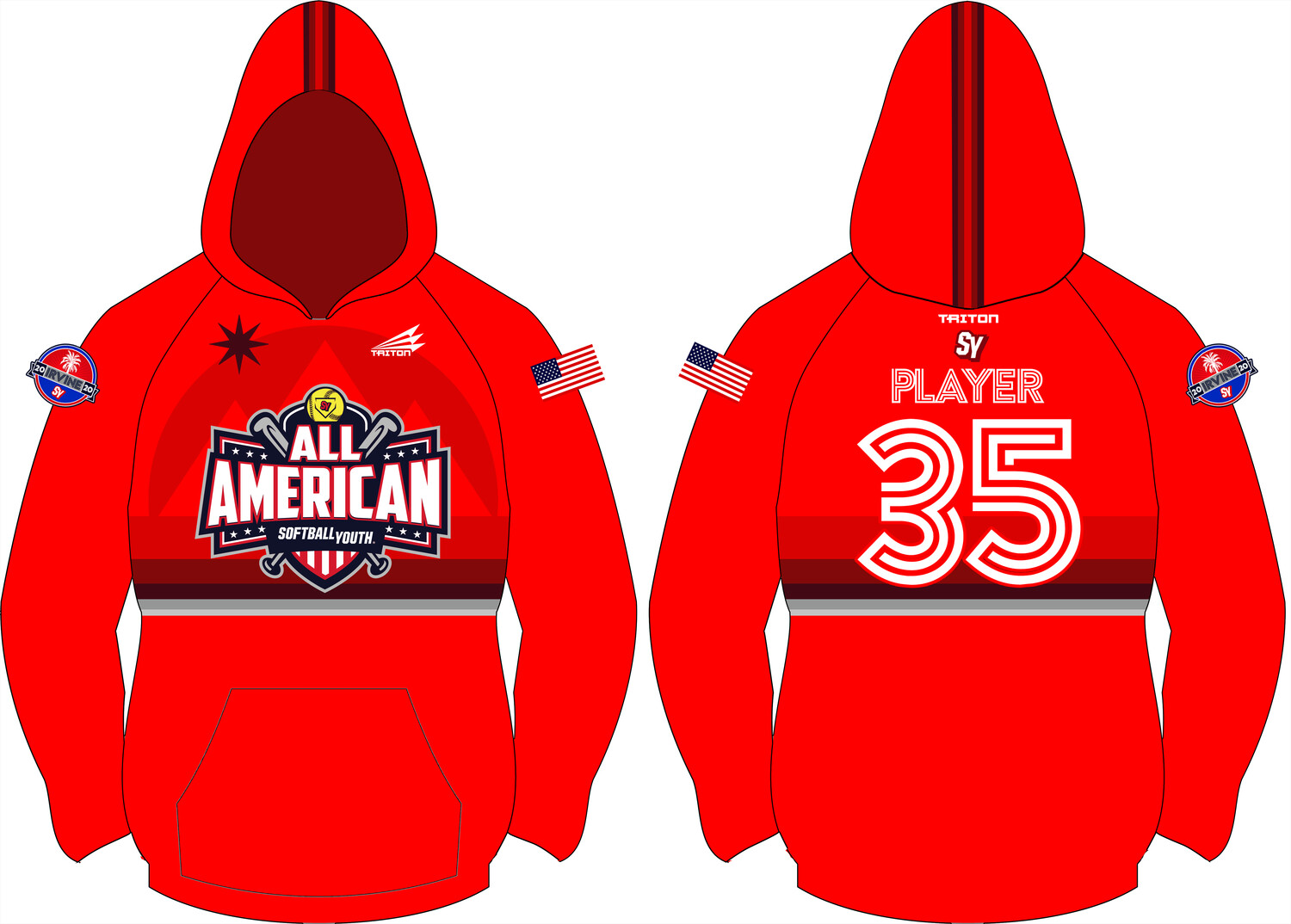 Softball Youth All-Americans Irvine 2020 Vulcan Hoodie VH1