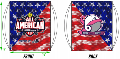 Softball Youth All-American Drawstring Bag