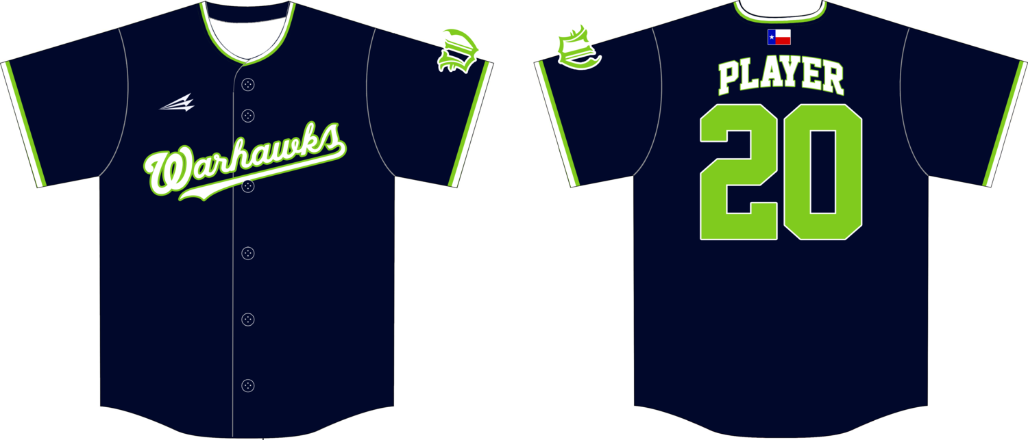 Texas Warhawks Custom NanoDri Baseball Jersey #J3B