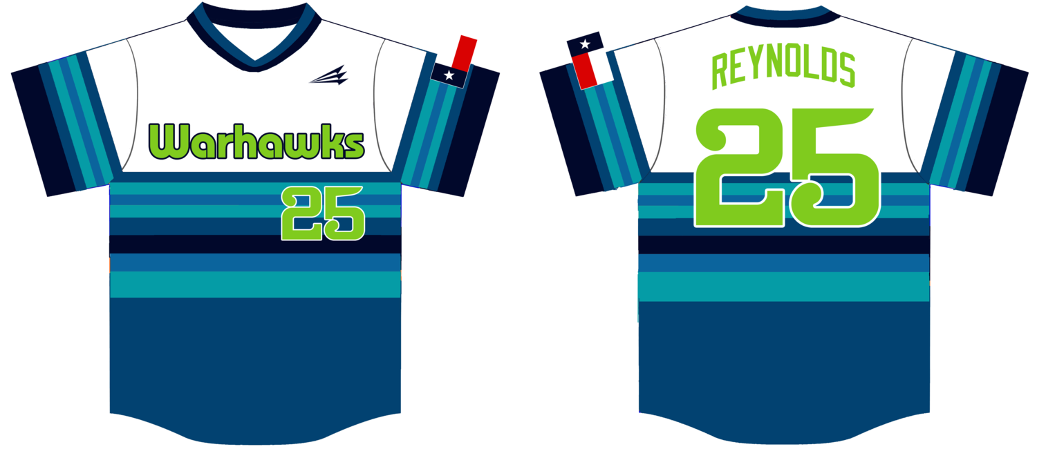 Texas Warhawks Custom NanoDri Baseball Jersey #J2C