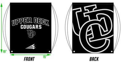Upper Deck Cougars Baseball Custom Drawstring Bag #DB1