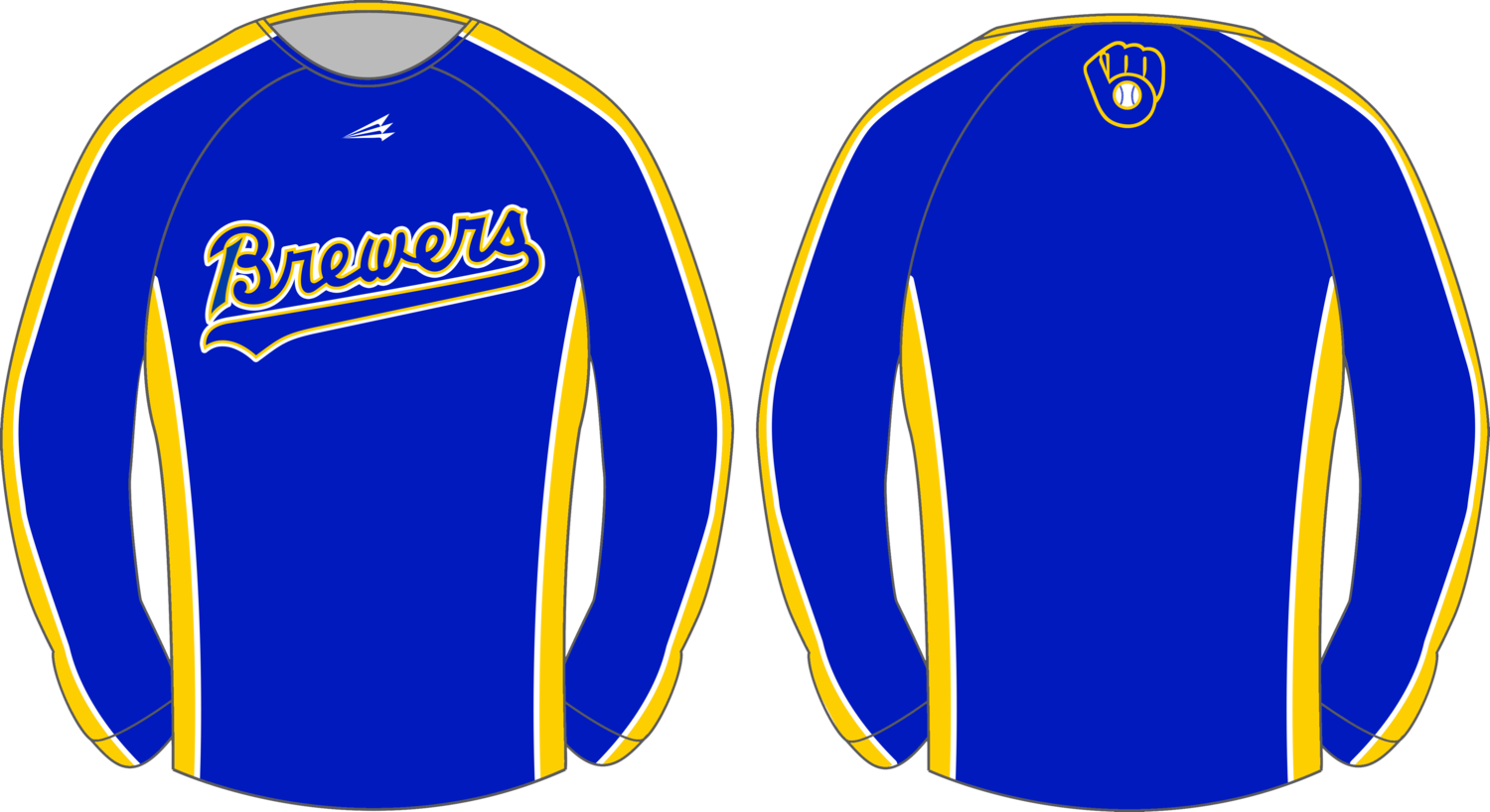 Michigan Brewers Baseball Custom Vulcan Pullover #VP1