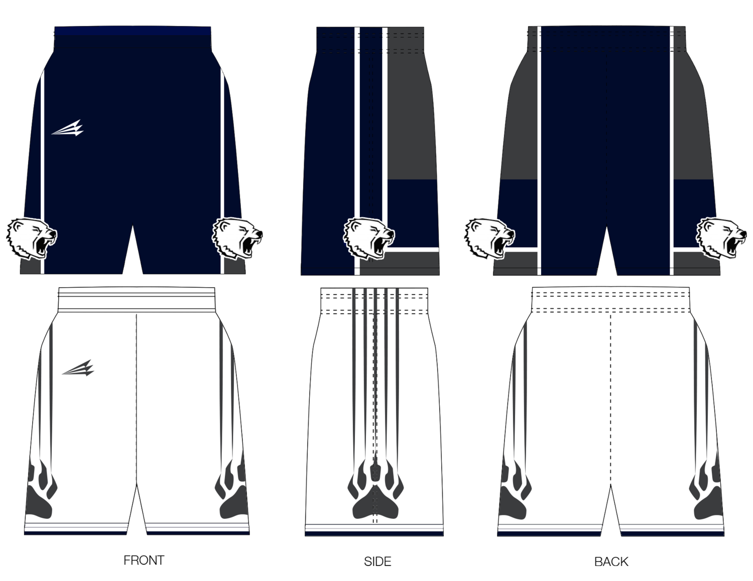 Palouse Predators Custom Reversible NanoDri Basketball Shorts #BS6 &amp; BS6B