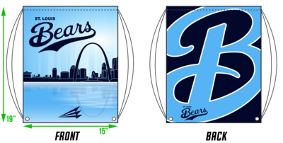 St. Louis Bears Custom Baseball Drawstring Bag Design #DB1
