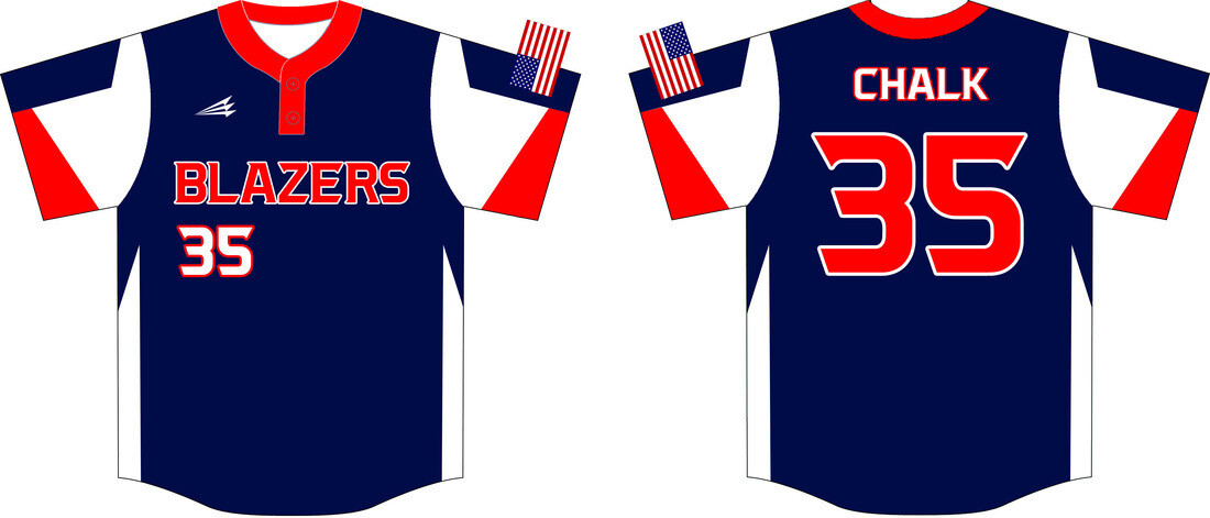 New England Blazers Baseball Custom Jersey Design #4B