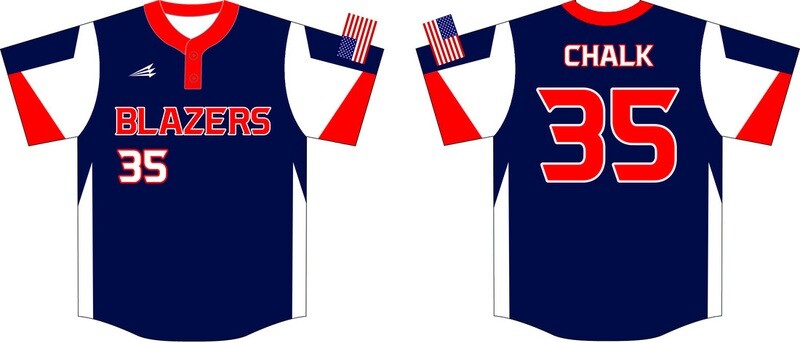 New England Blazers Baseball Custom Jersey Design #4B