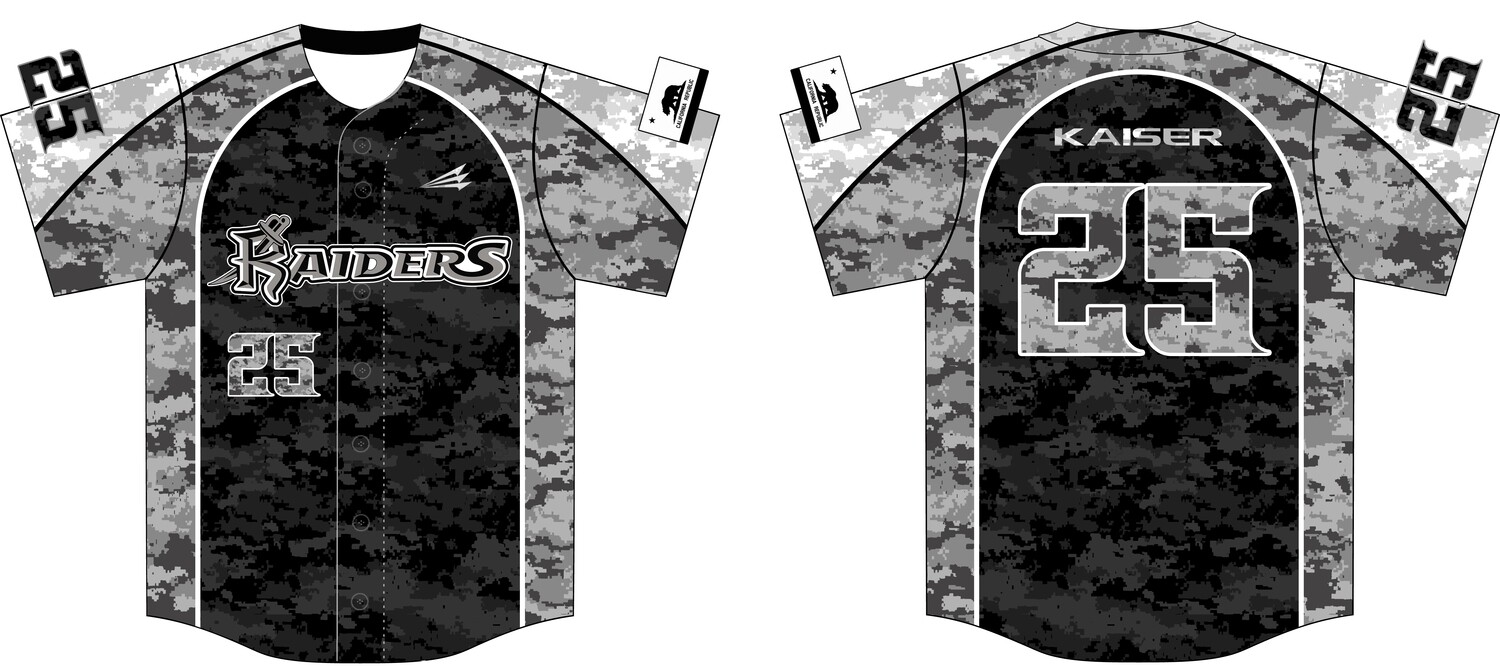 Raiders Baseball Custom Baseball Jersey #1