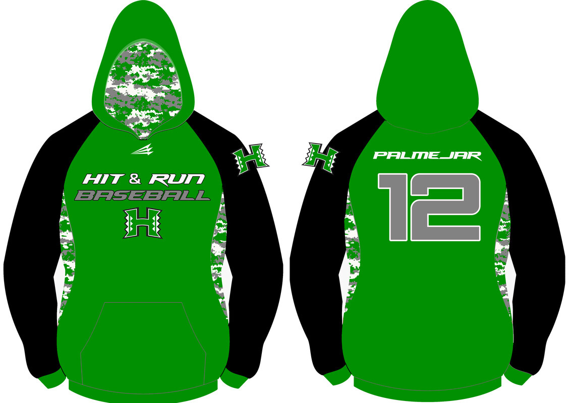 Hit &amp; Run Select 11u Baseball Winterproof Sublimated Hoodie