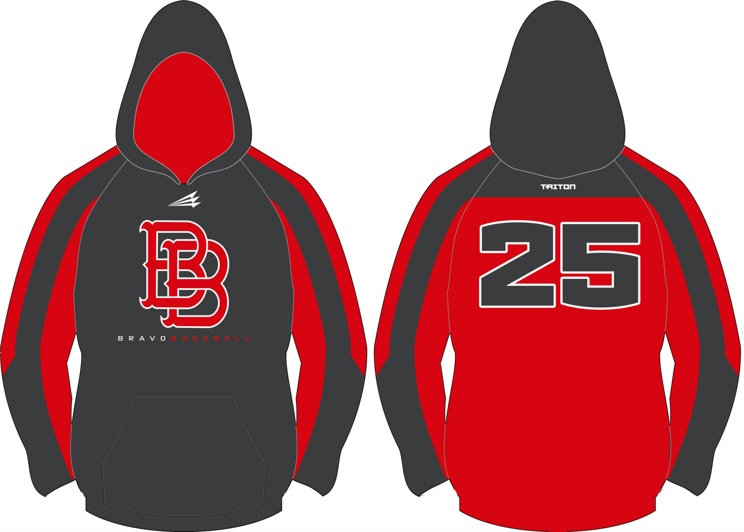 Bravo Baseball Custom Winterized Vulcan Hoodie #VH1