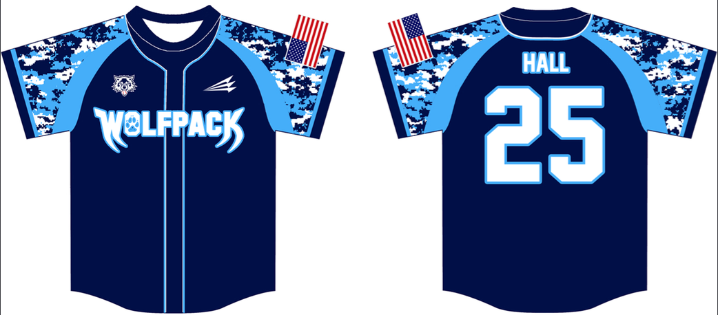 North Texas Wolfpack Custom Baseball Jersey 5B