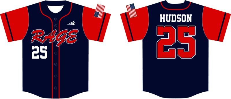 Western Tidewater Rage Custom HexaFlex Baseball Jersey #J6