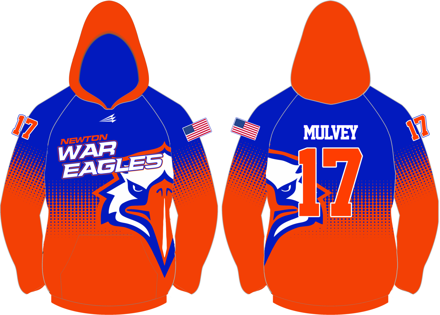 Newton War Eagles Custom Winterized Vulcan Hoodie #VH5