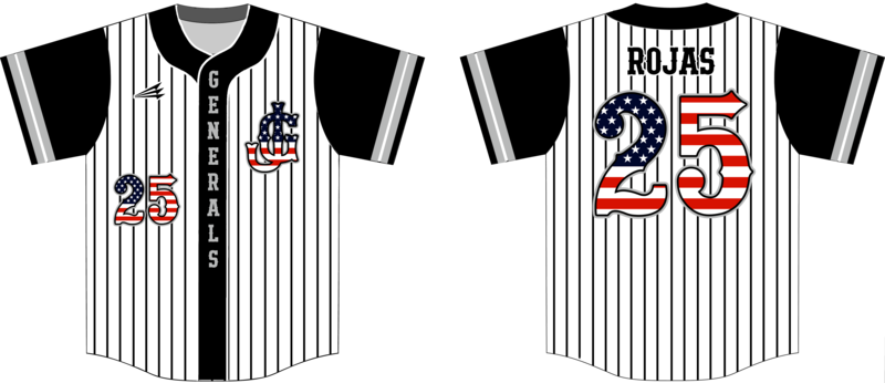 Jacksonville Generals Custom Nanodri Baseball Jersey #J2A