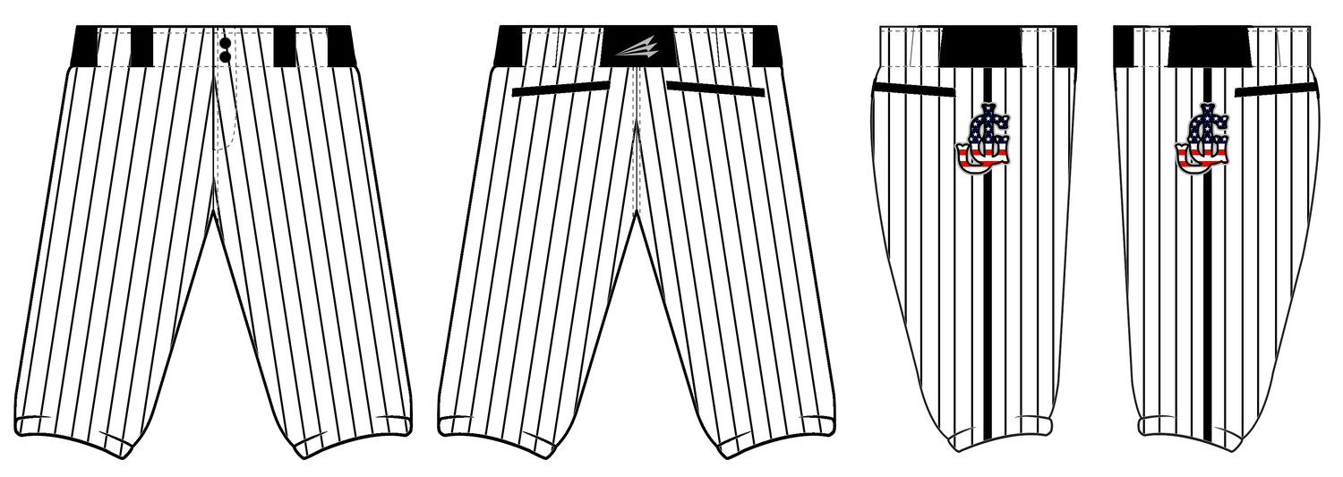 Jacksonville Generals Stacheman Elite Custom Knicker Baseball Pants #BP2