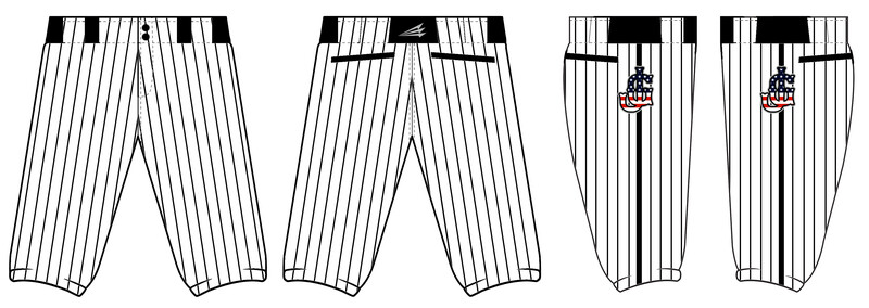 Jacksonville Generals Stacheman Elite Custom Knicker Baseball Pants #BP2