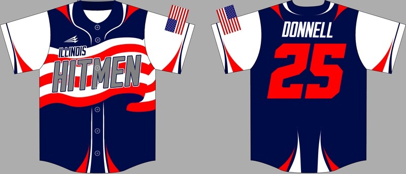 Illinois Hitmen Custom Baseball Jersey #1B