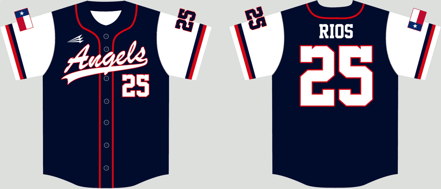 Angels (Rios) Custom NanoDri Baseball Jersey #J4