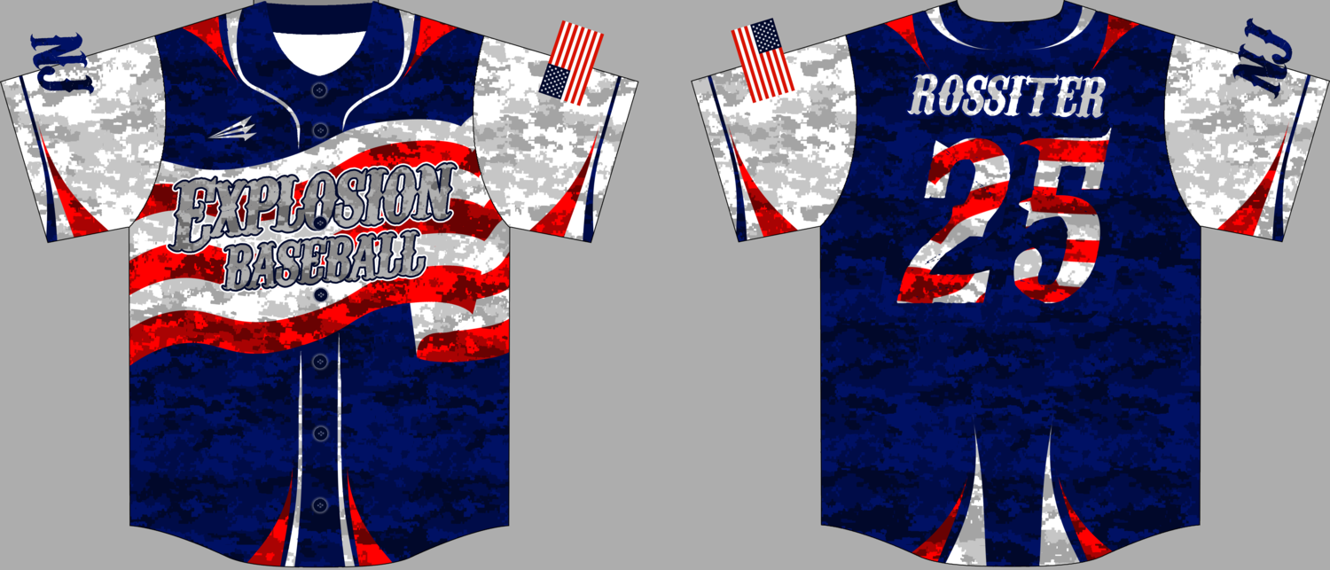 NJ Explosion Custom Hexaflex Baseball Jersey #J4