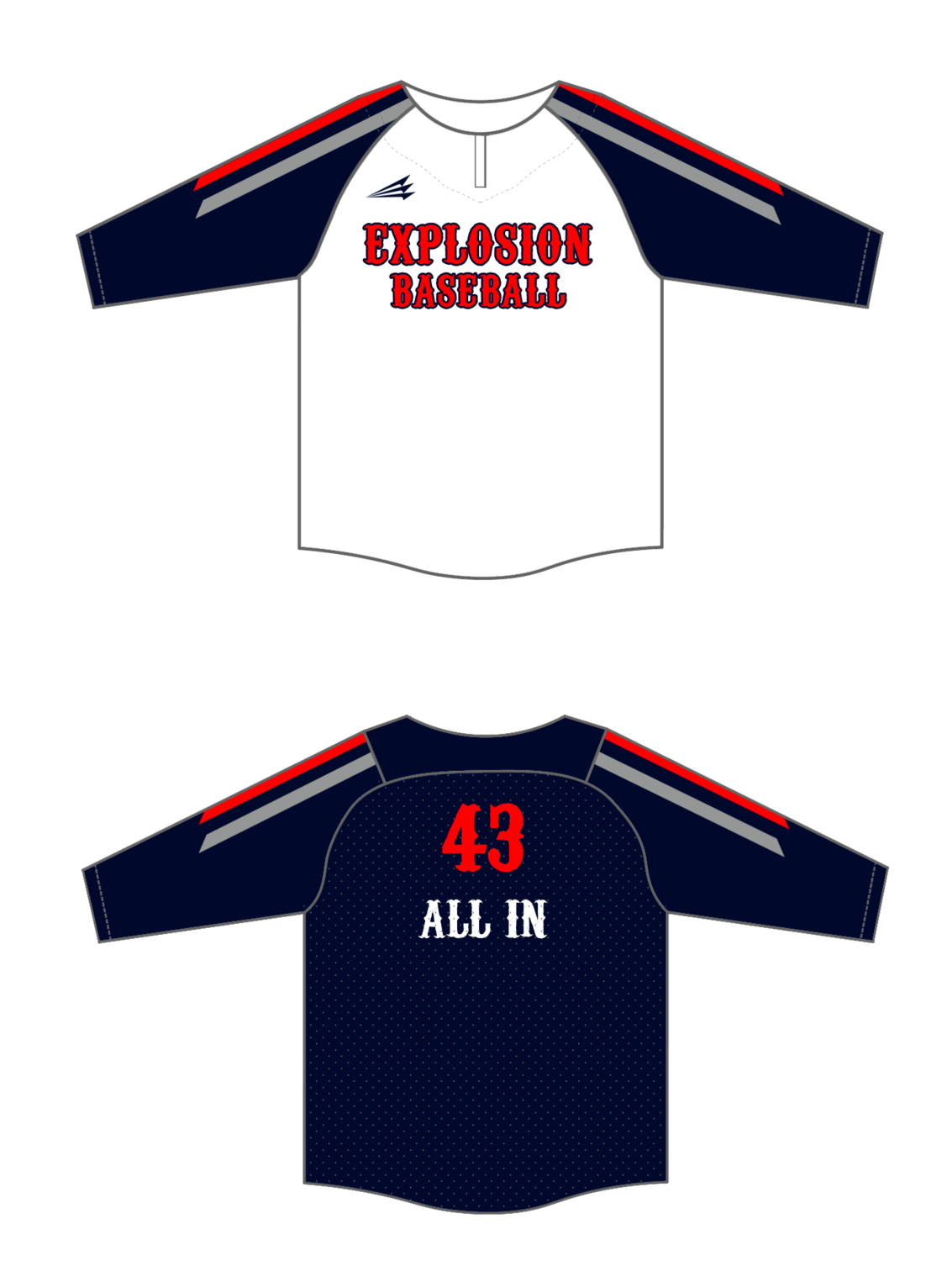 NJ Explosion Baseball Custom BP Jacket #BPJ1C