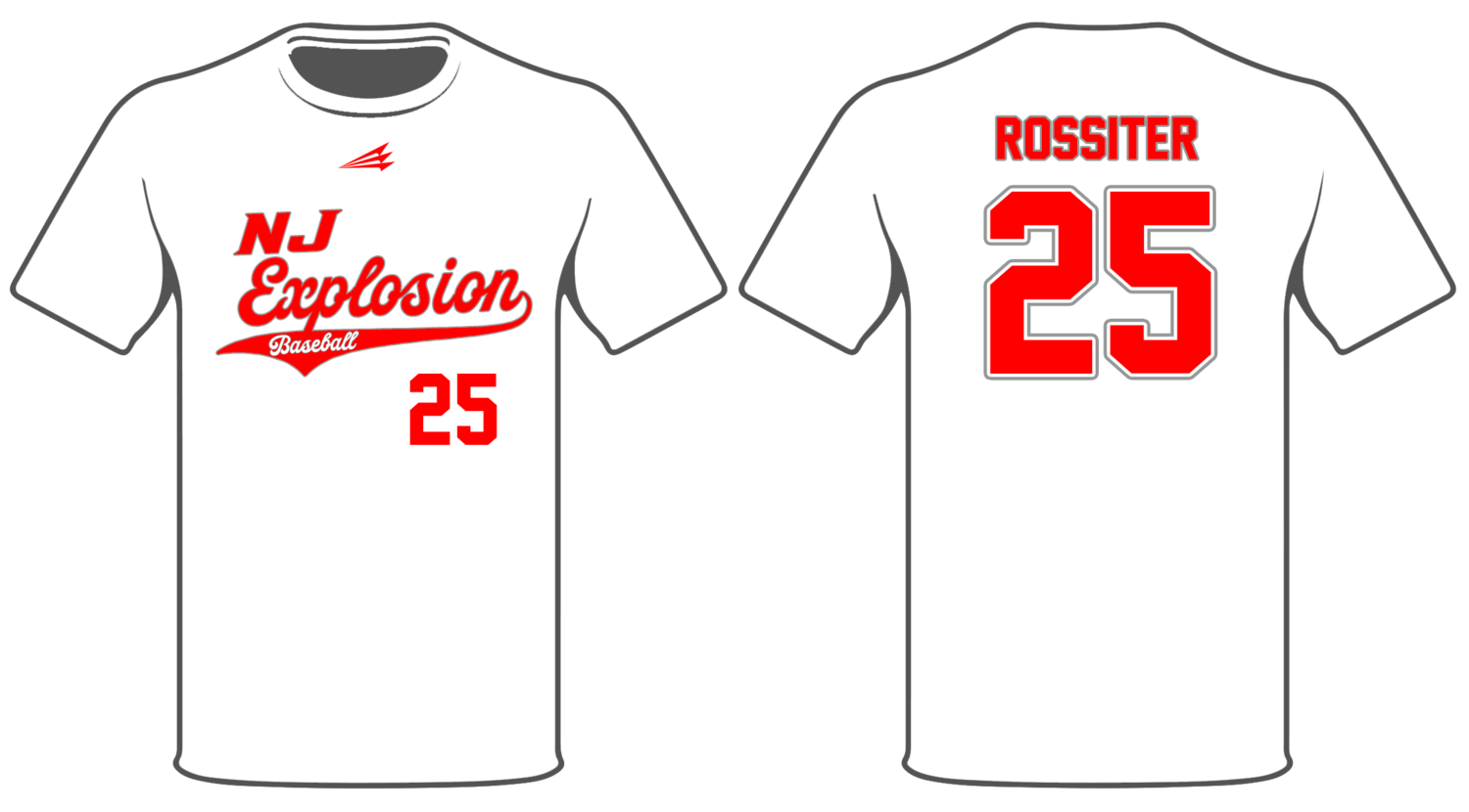 NJ Explosion Baseball Custom HyperTee #HT2B