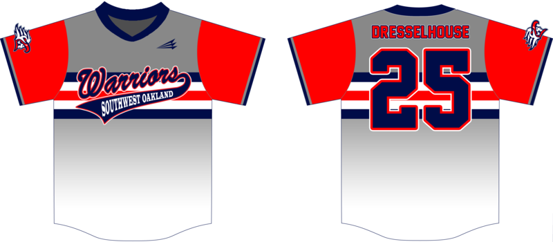 Southwest Oakland Warriors Custom Baseball Jersey #5