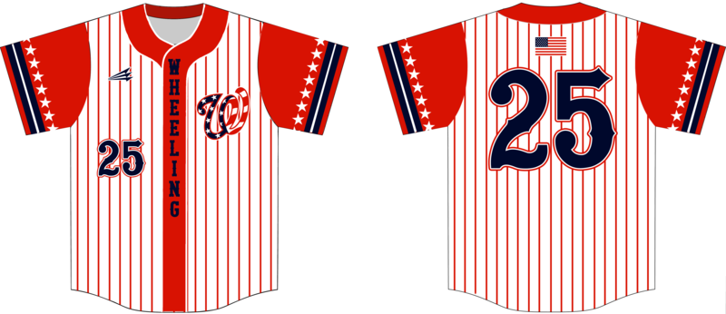 Wheeling Nationals Custom Hexaflex Baseball Jersey #J3