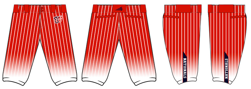 Wheeling Nationals Stacheman Elite Custom Knicker Baseball Pants #BP2