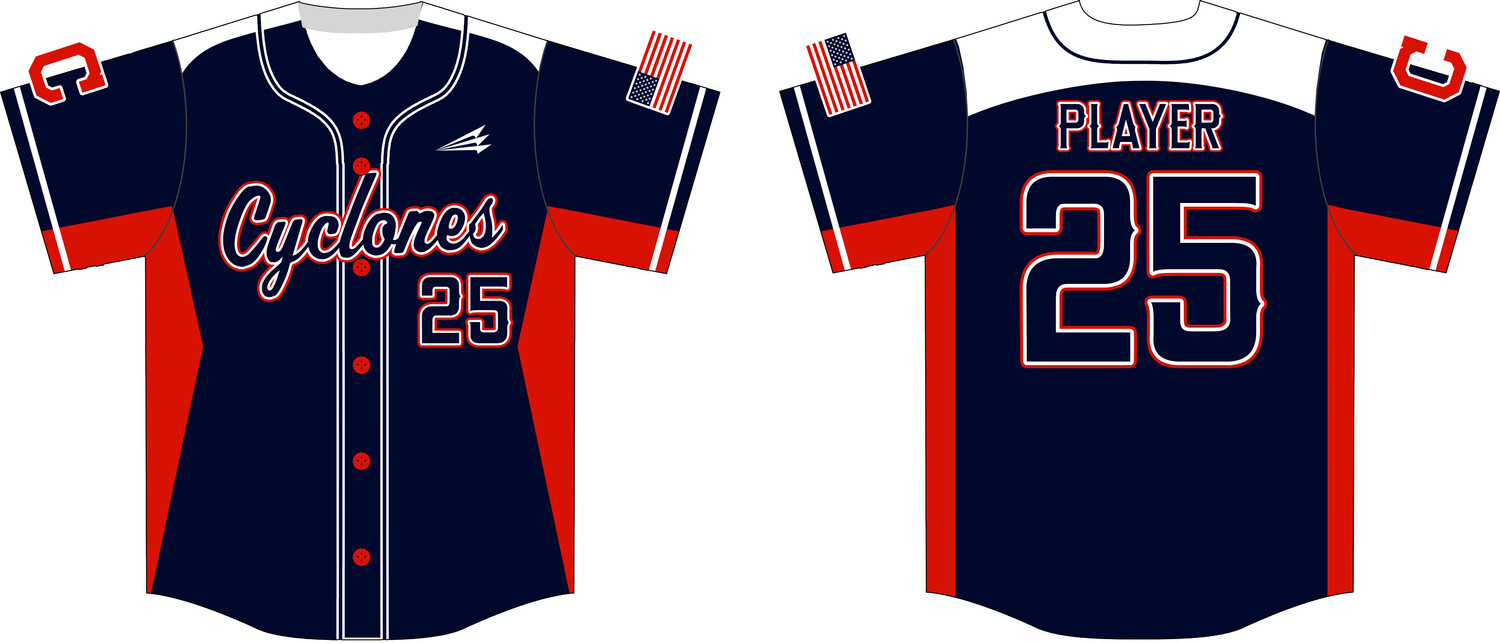 Central Ohio Cyclones Custom Hexaflex Baseball Jersey #J20A