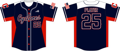 Central Ohio Cyclones Custom Hexaflex Baseball Jersey #J20A Central Ohio Cyclones Custom Hexaflex Baseball Jersey #J20A