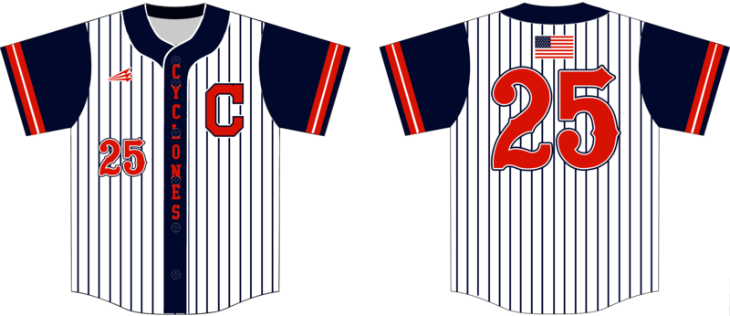 Central Ohio Cyclones Custom Nanodri Baseball Jersey #J8B