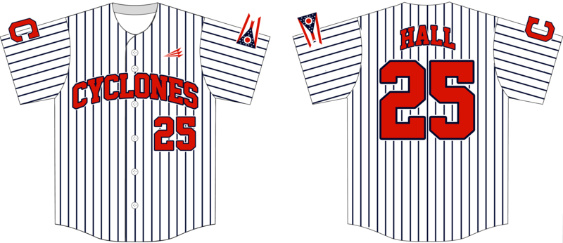 Central Ohio Cyclones Custom Hexaflex Baseball Jersey #J17D