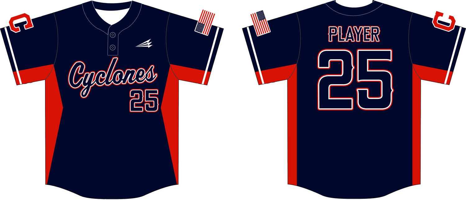 Central Ohio Cyclones Custom Hexaflex Baseball Jersey #J20D