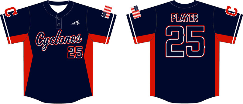 Central Ohio Cyclones Custom Hexaflex Baseball Jersey #J20D