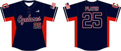 Central Ohio Cyclones Custom Hexaflex Baseball Jersey #J20D